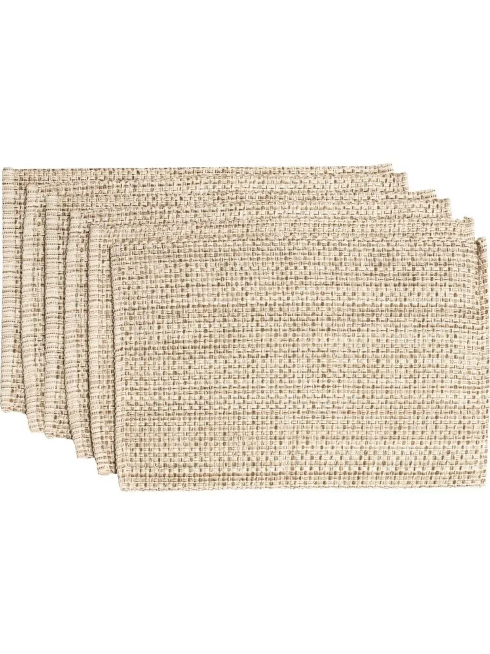 Soft Durable 100% Cotton Placemats Set of 4 - Two Tone Woven Fabric for Dining